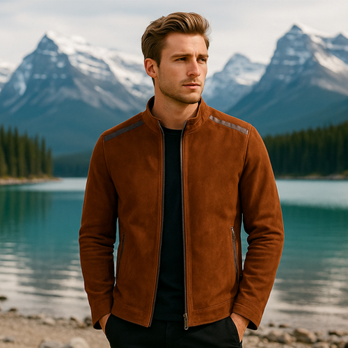 Suede Brown Leather Jacket